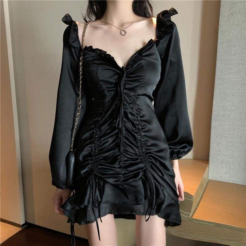 Black Harajuku Fish Tail Dress