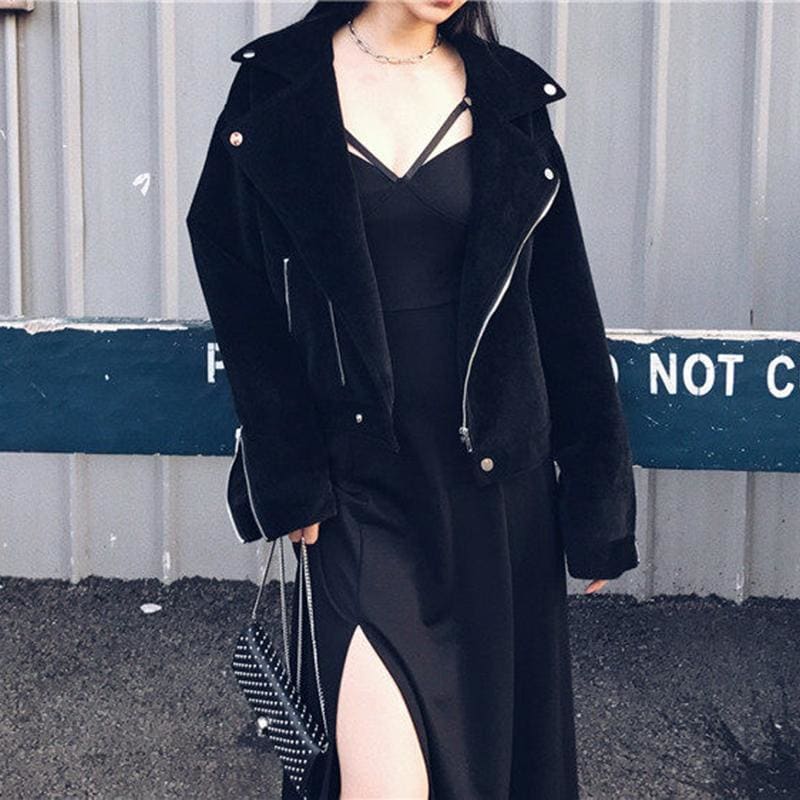 Black V-Neck Strap Open Leg Slit Long Dress EE0904