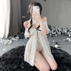 Black White Sheer Cute Lingerie Dress