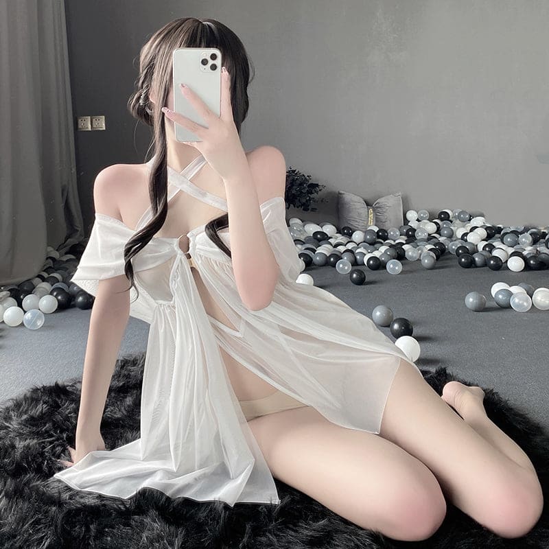 Black White Sheer Cute Lingerie Dress