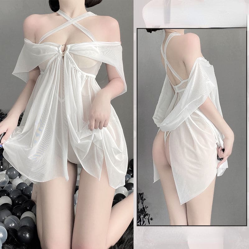 Black White Sheer Cute Lingerie Dress