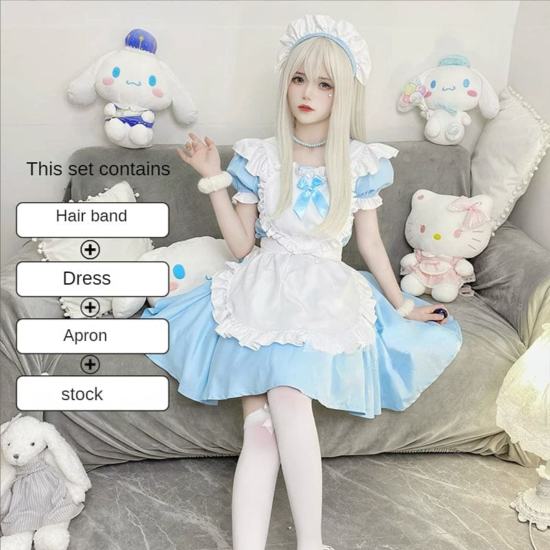 Blue Black Sweet Maid Dolly Dress