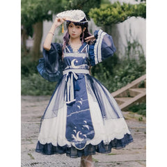Blue Night Moon Fantasy Dress