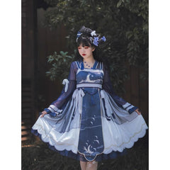 Blue Night Moon Fantasy Dress