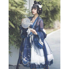 Blue Night Moon Fantasy Dress