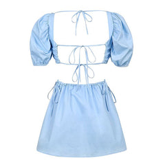 Blue Princess Strap-on Dress