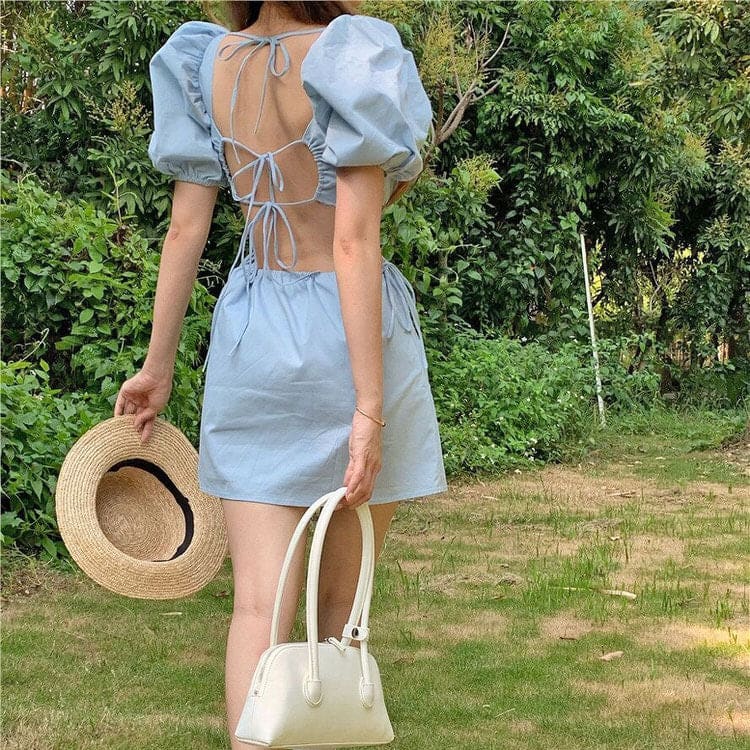 Blue Princess Strap-on Dress