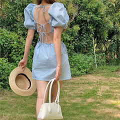 Blue Princess Strap-on Dress