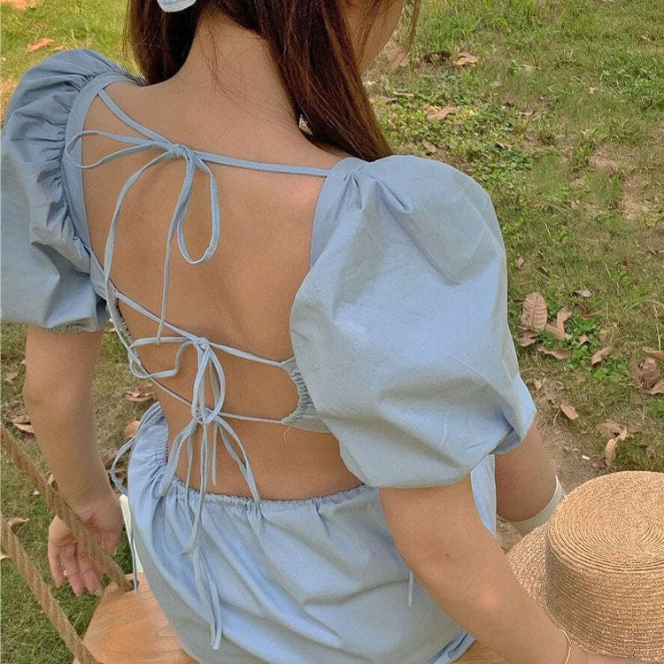 Blue Princess Strap-on Dress