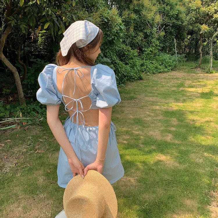 Blue Princess Strap-on Dress