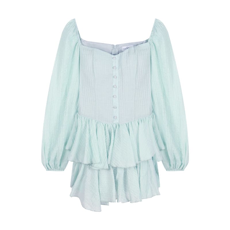 Blue/White Kawaii Kfashion High Waist Dress