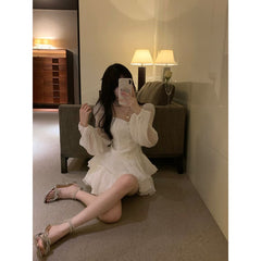 Blue/White Kawaii Kfashion High Waist Dress