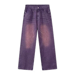 Whiskered baggy boho jeans for men