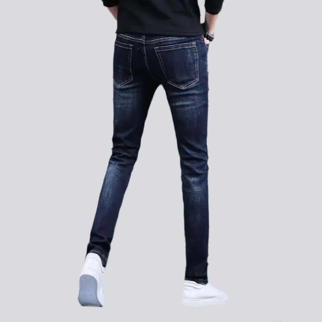 Whiskered men's street jeans