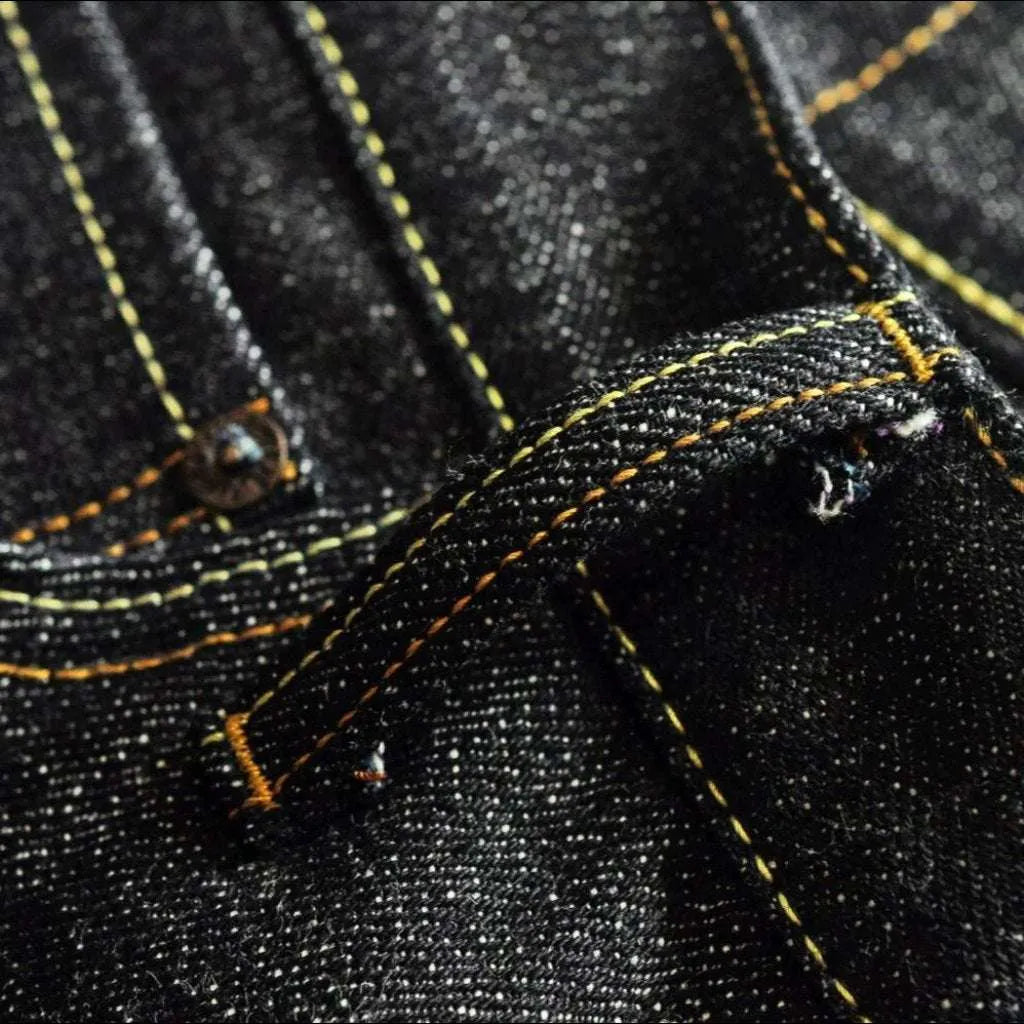 High-waist 16.5oz selvedge jeans for men