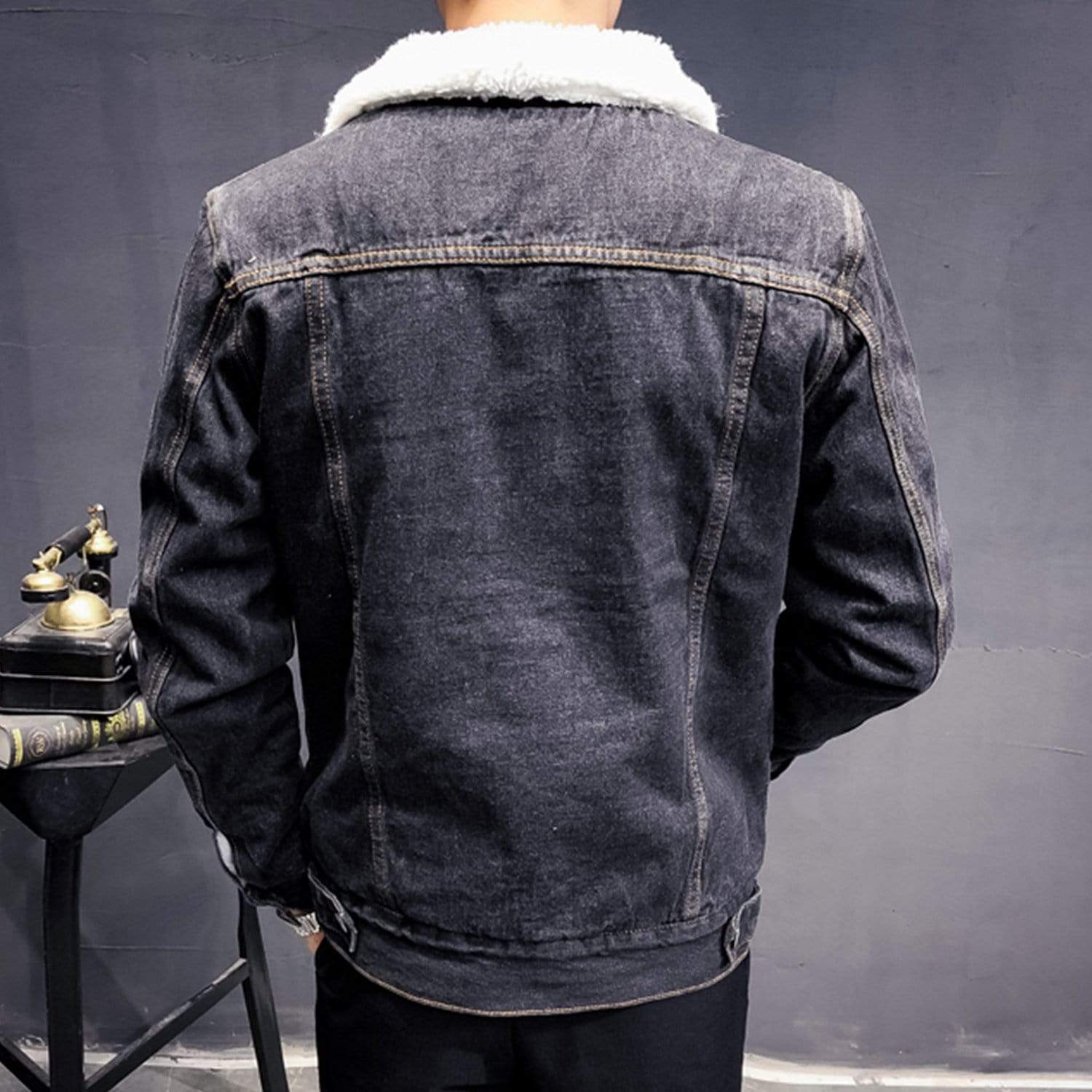 Solid Color Denim Jacket