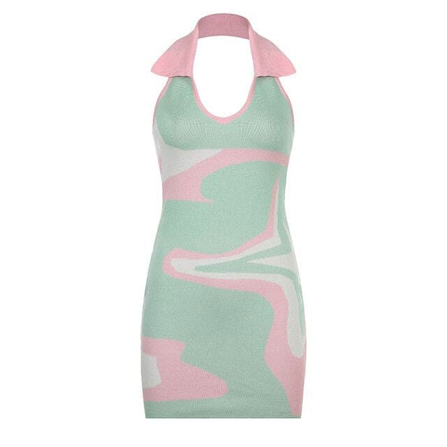 Candy Green Halter Dress