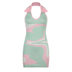 Candy Green Halter Dress