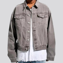 Casual vintage oversized men's denim jacket