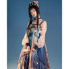 Classical Colorful Paint Hanfu Dress