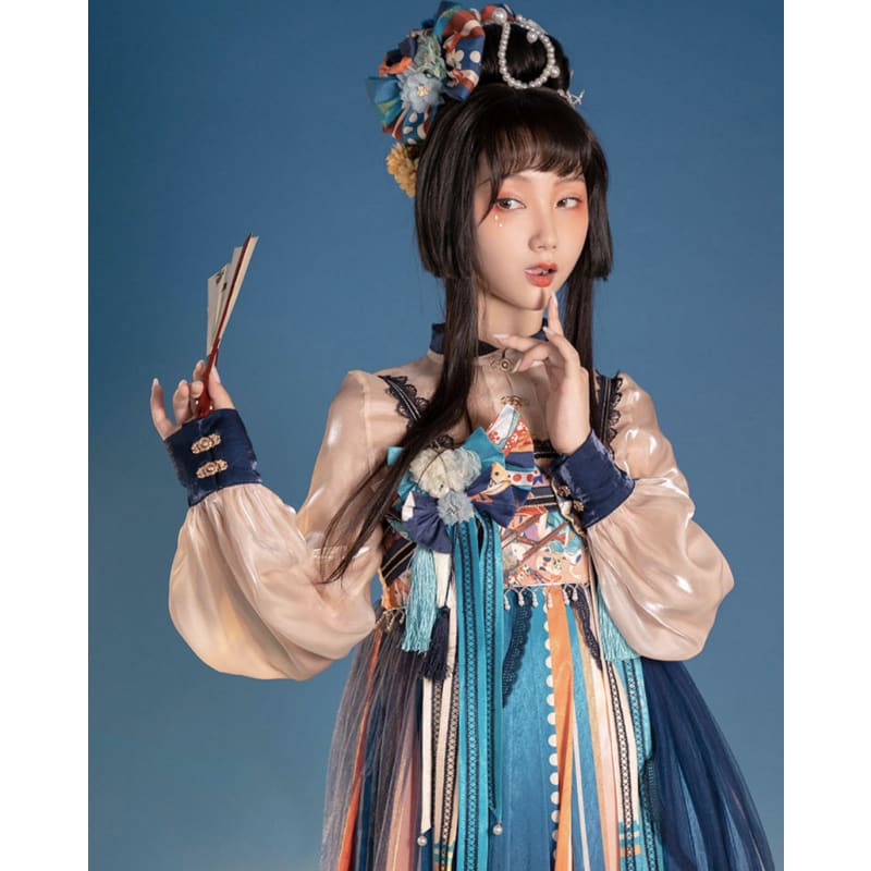 Classical Colorful Paint Hanfu Dress