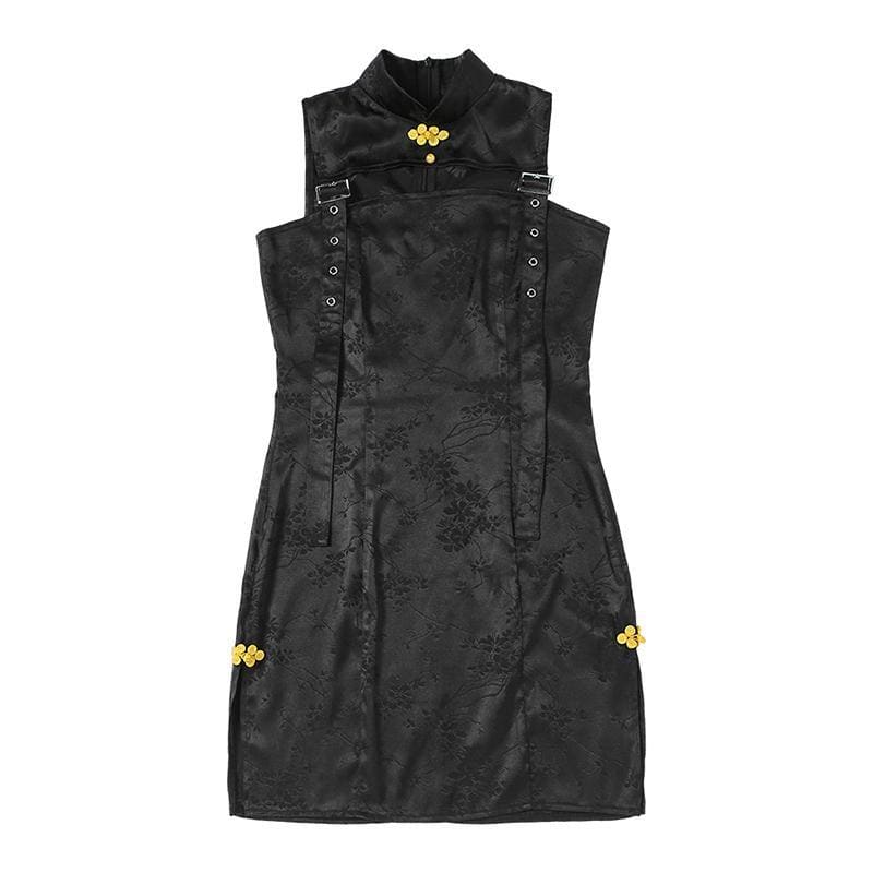 Cool Punk Trendy Black Dress EE0944