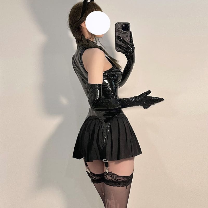 Cute Black Devilish Queen Outfit Set