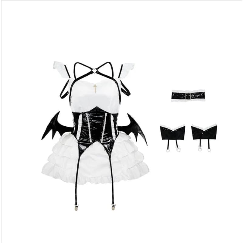 Cute Devil Wings Black Pink Dress