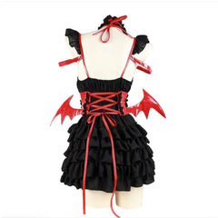 Cute Devil Wings Black Pink Dress