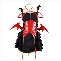 Cute Devil Wings Black Pink Dress