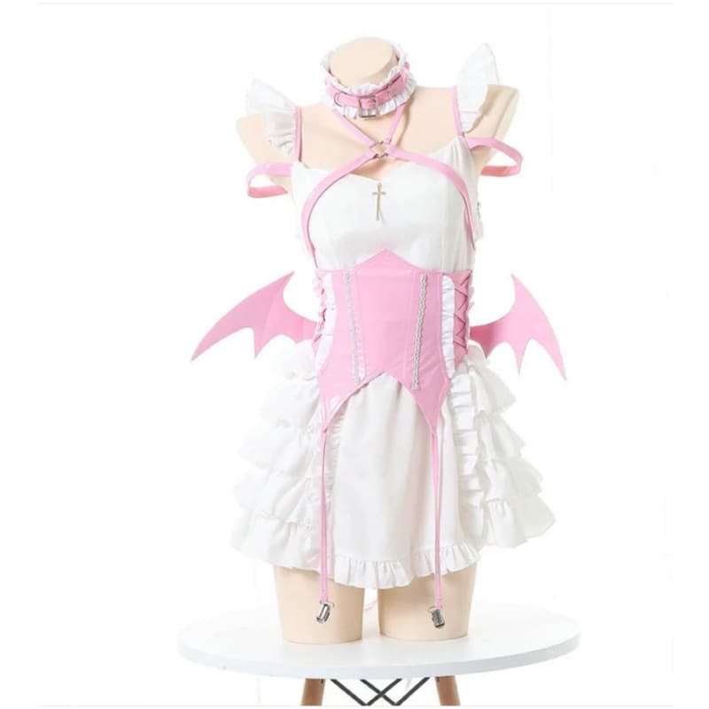 Cute Devil Wings Black Pink Dress