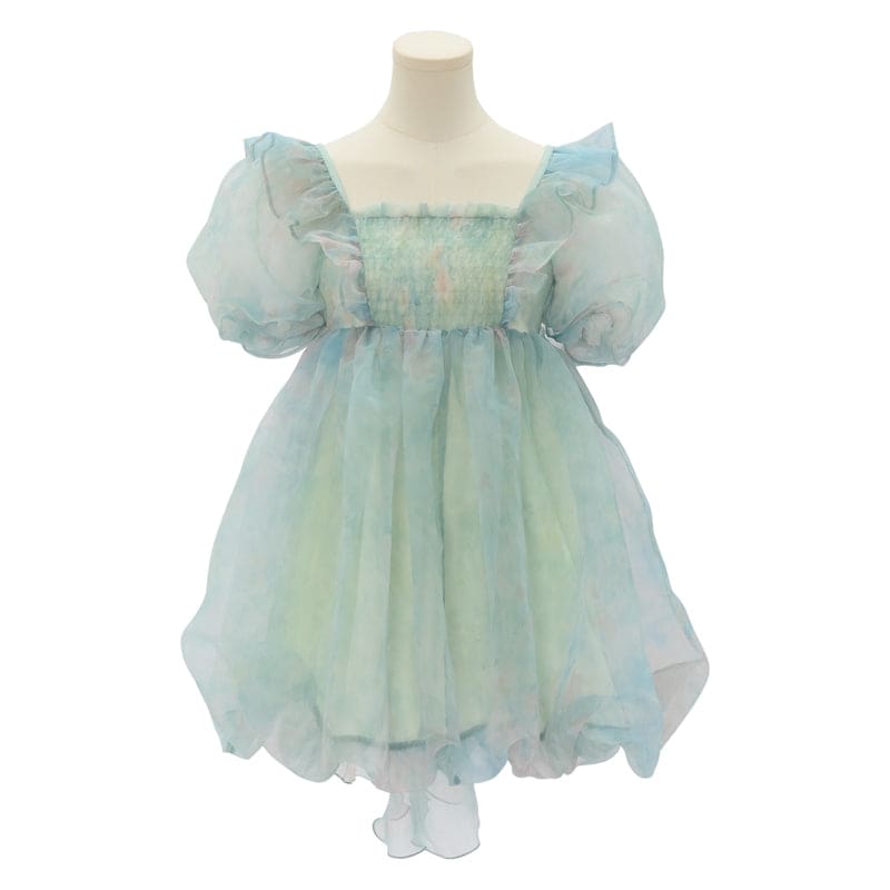 Cute Dreamy Girly Ocean Blue Ruffles Dress