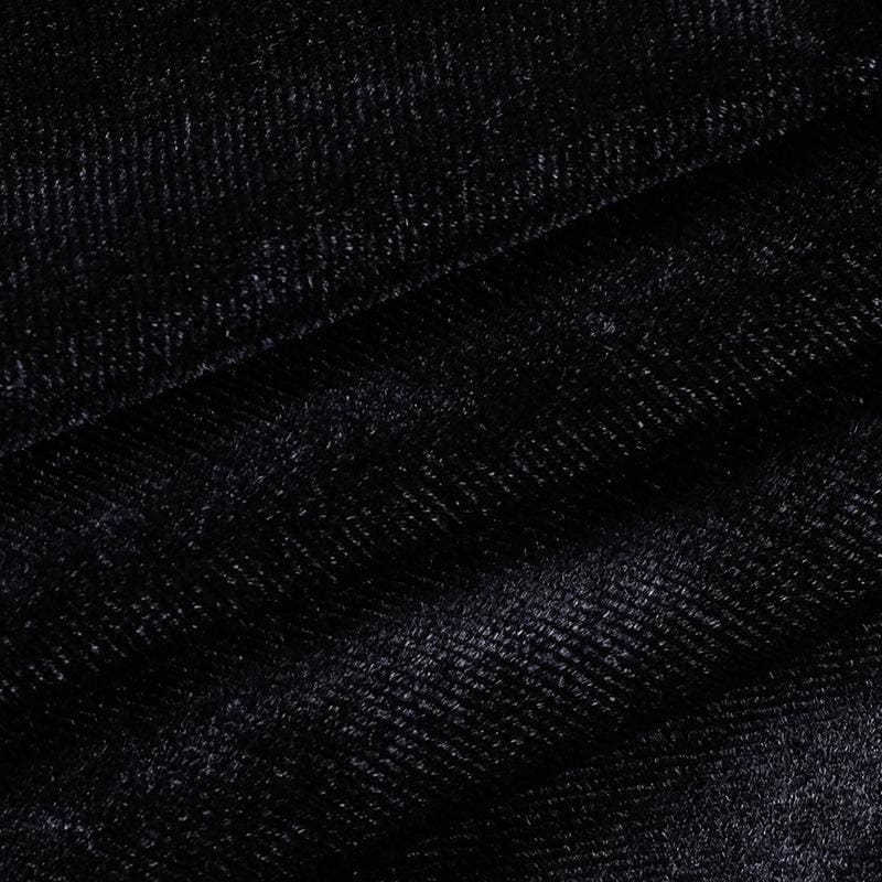 Cute Punk Cross Embroidery Lace Velvet Black Dress EE0912