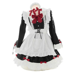 Cute Red Bows Maid Dress EE0955