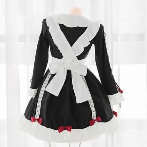 Cute Red Bows Maid Dress EE0955