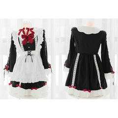 Cute Red Bows Maid Dress EE0955