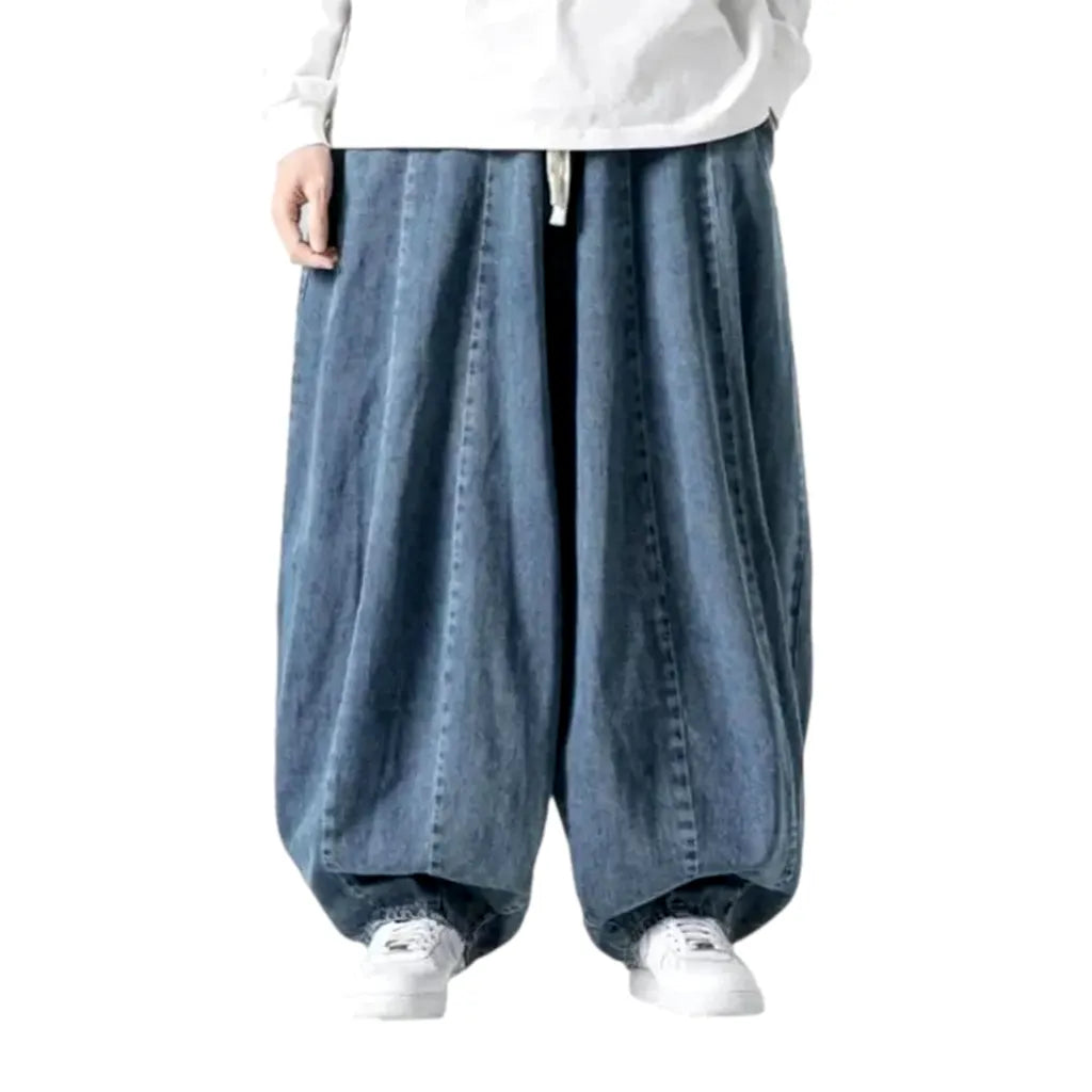 Vintage stonewashed baggy men's jeans joggers