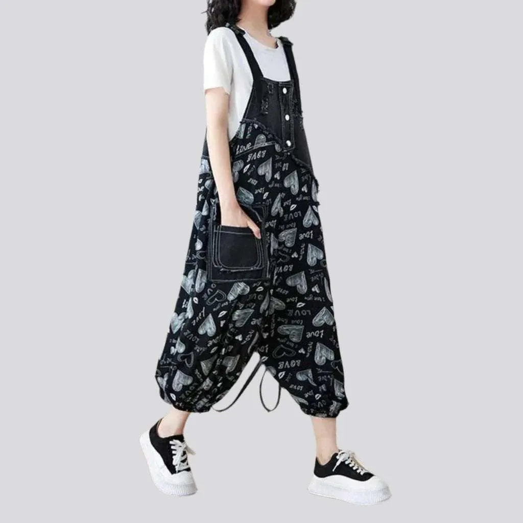 Fashion women's denim dungaree