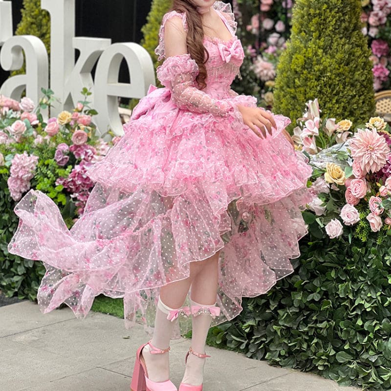 Dreamy Barbie Pink Roses Lolita Dress