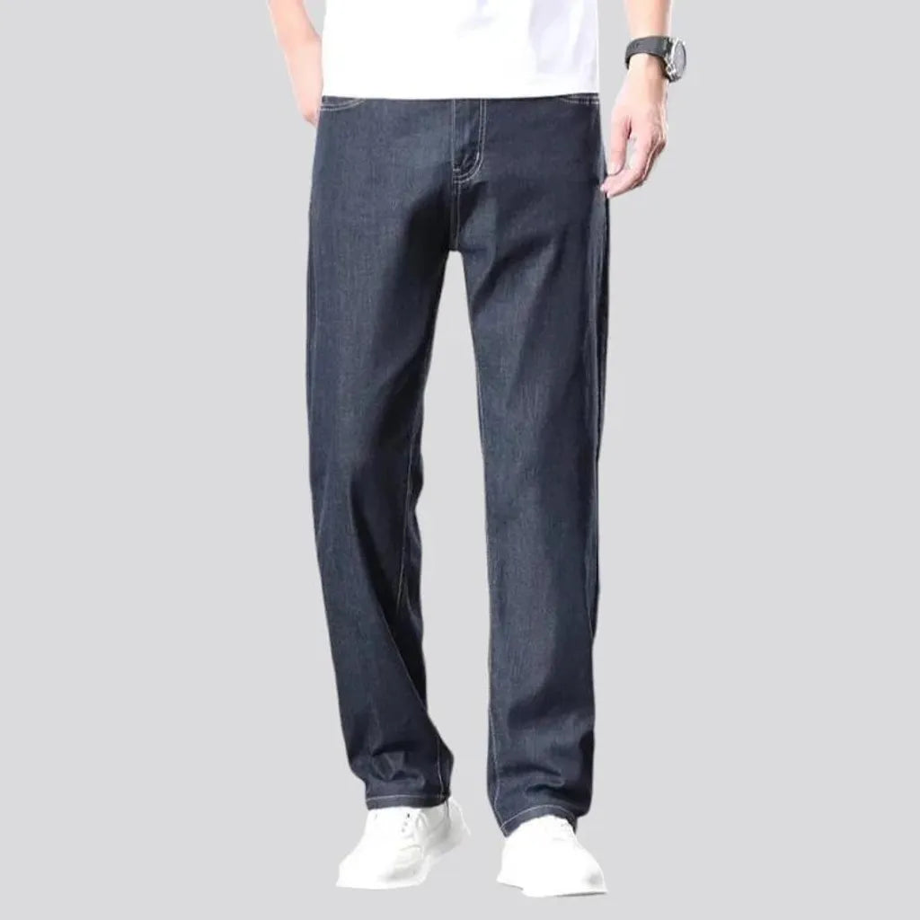 Light-wash stonewashed jeans for men