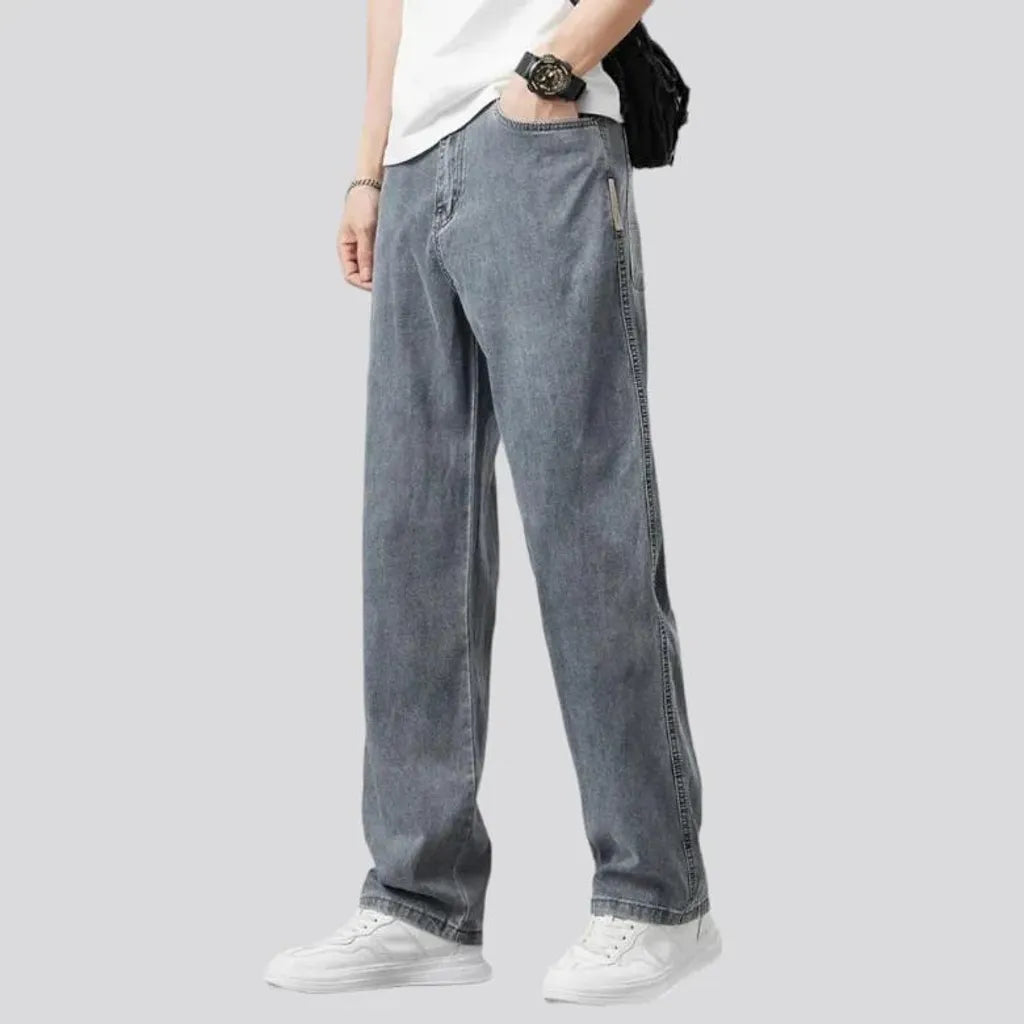 Lyocell high-waist jeans for men