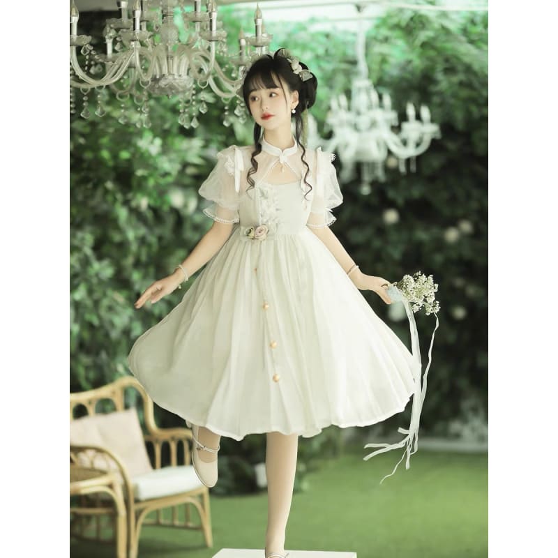 Elegant Floral Cheongsam Dress