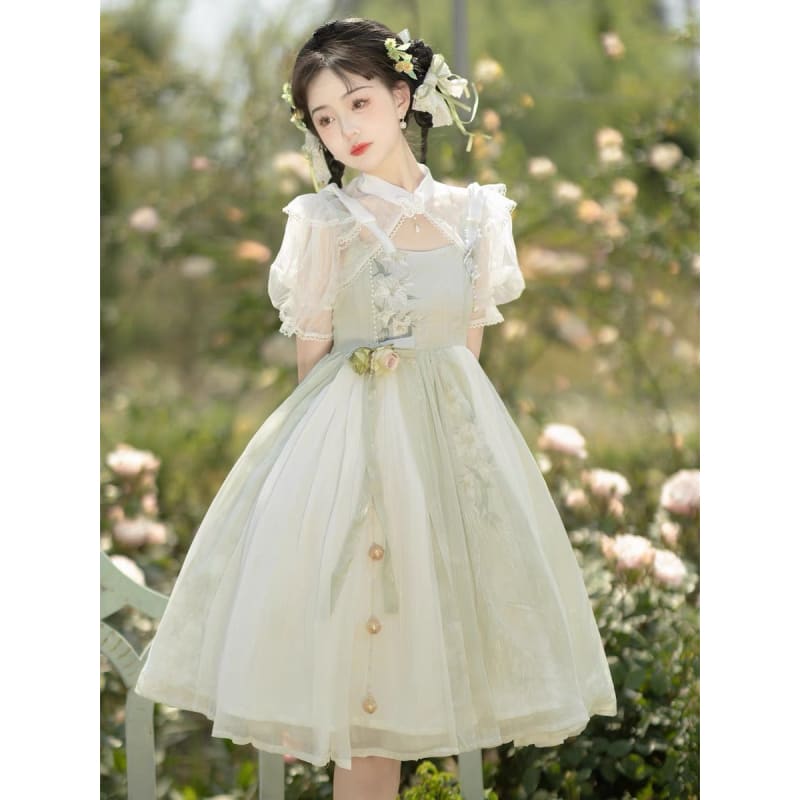Elegant Floral Cheongsam Dress