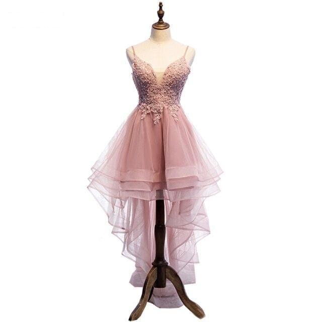 Elegant V-Neck Beads Long Evening Dresses Party Tulle Prom Gowns