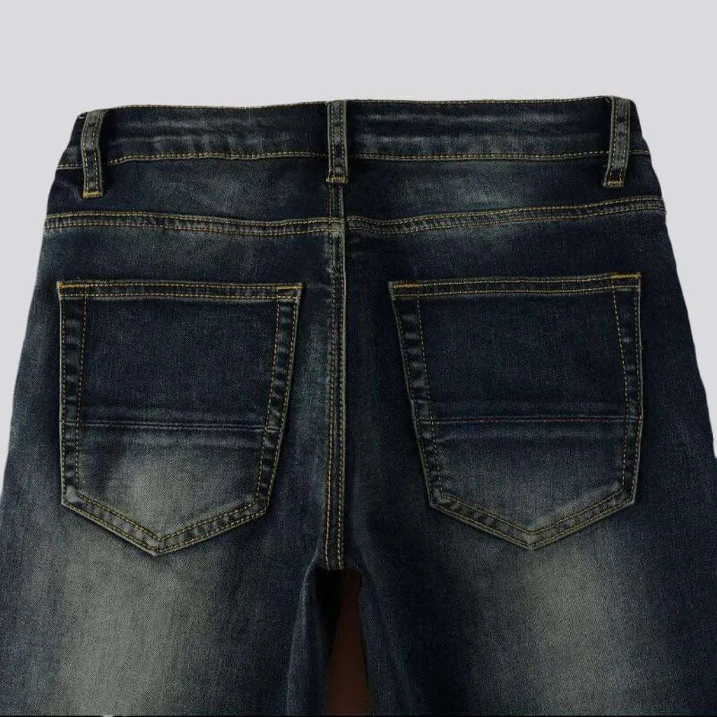 Distressed grunge jeans for men