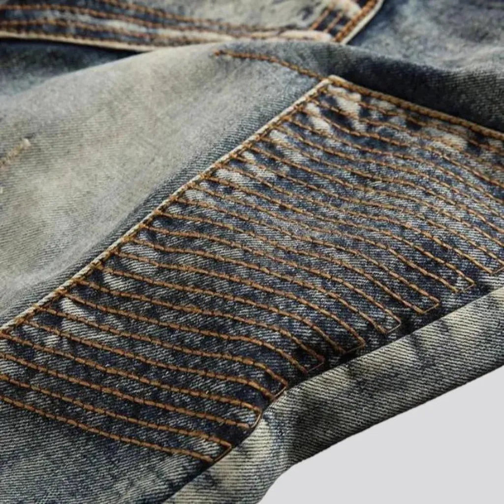Vintage men's embroidered jeans