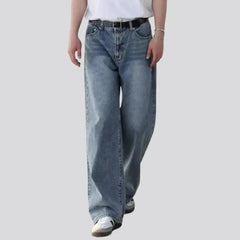 Mid-waist baggy jeans for men