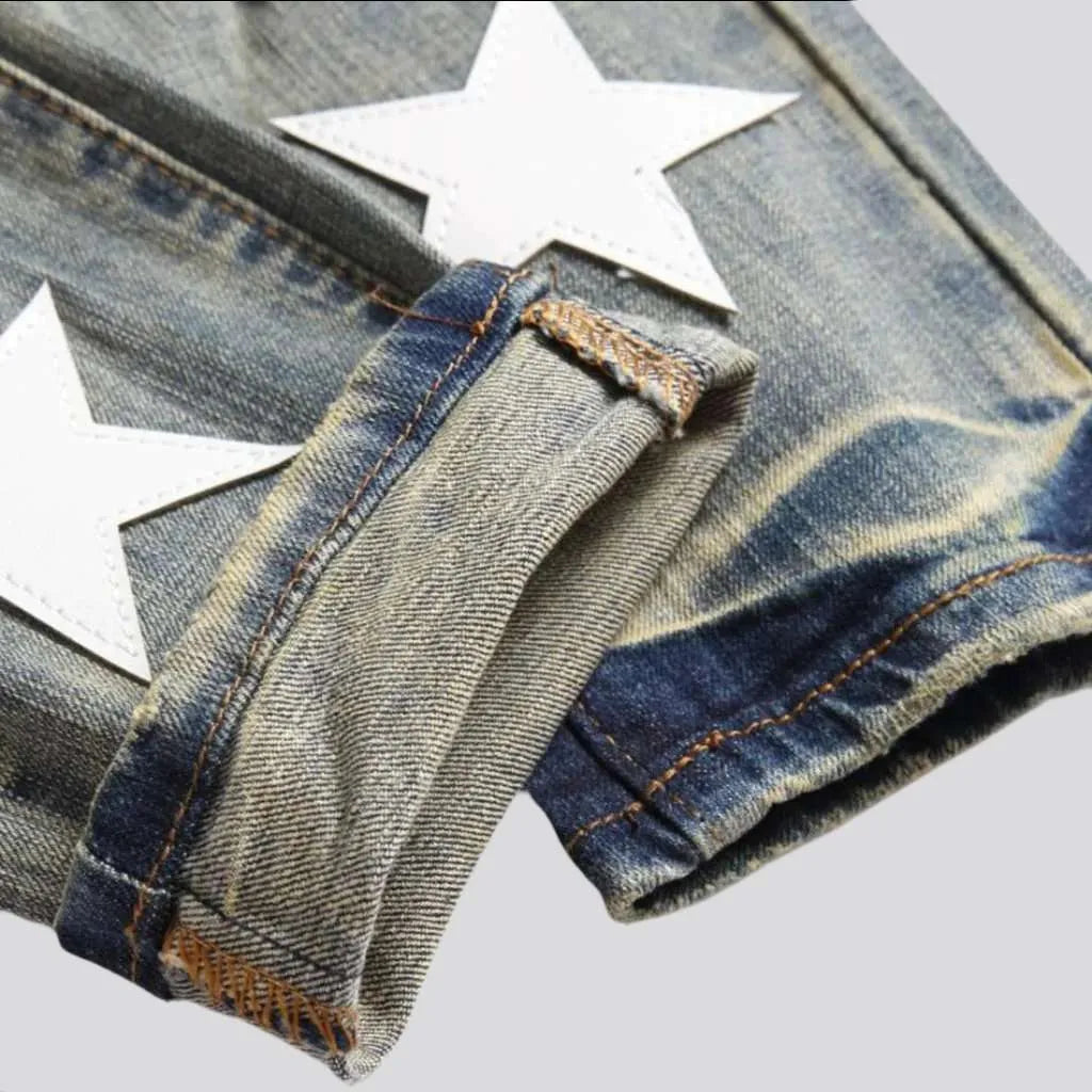 Distressed y2k jeans for men