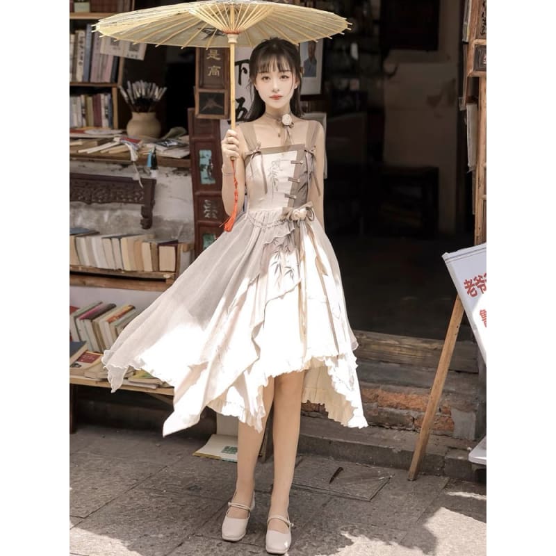 Fairy Brown Cheongsam Dress