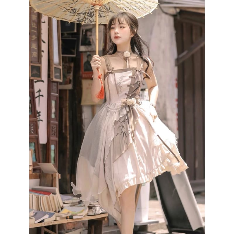 Fairy Brown Cheongsam Dress